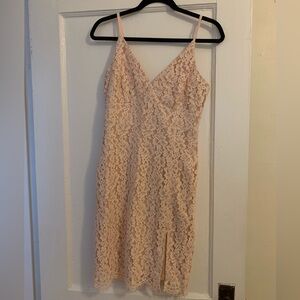 Lulus pink lace dress